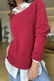 Made in Italy Conrad Body Skim Knit Jumper Bordeaux